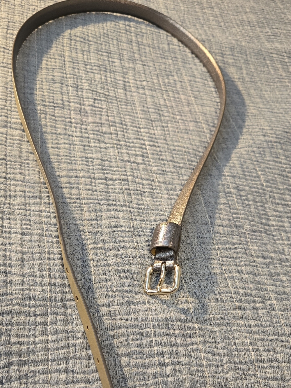 Talbots Metallic Slim Leather Belt